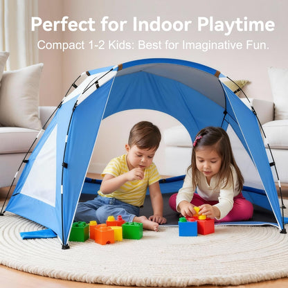 Beach Tent, Portable Sun Shelter for 2/3/4/6-8 Person with UPF 50+ UV Protection, Easy Setup Waterproof Beach Shade Canopy Cabana for Family Outdoor and Picnics, Fishing with Carrying Bag
